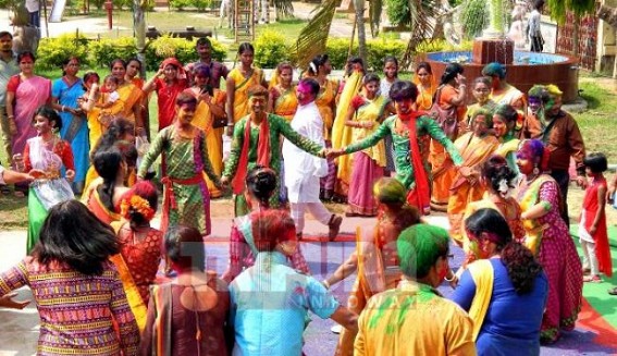 Rural Tripura celebrates â€˜Basanta Utsavâ€™,  an aesthetic way to play holi 